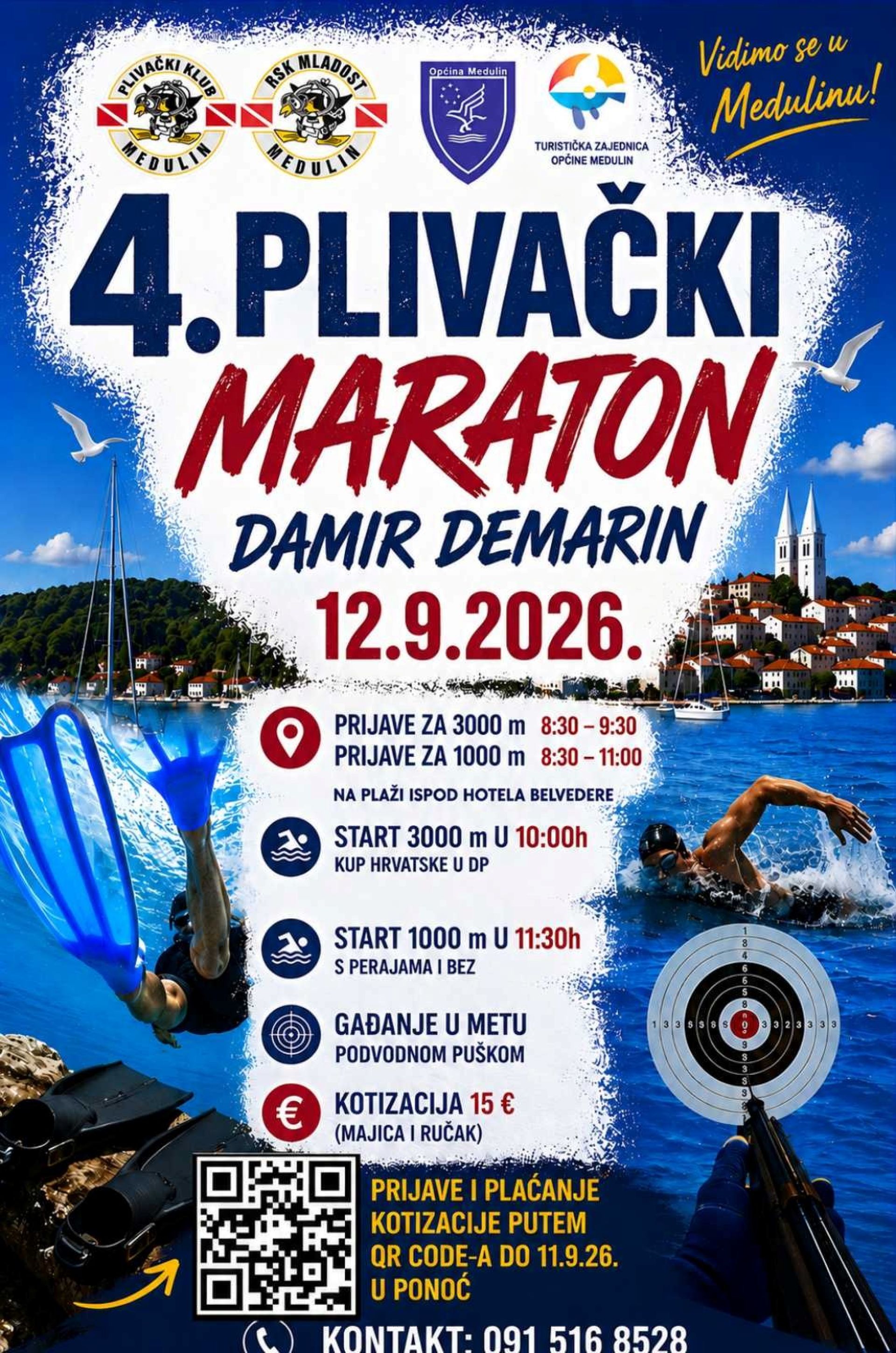 4. Plivački maraton Damir Demarin ove subote u Medulinu